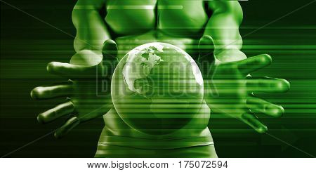 Global Network Business Concept as an Abstract Background 3D Illustration Render