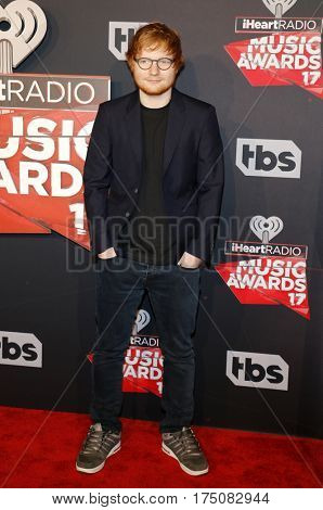 Ed Sheeran at the 2017 iHeartRadio Music Awards held at the Forum in Inglewood, USA on March 5, 2017.