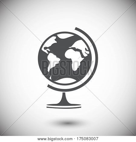 Earth globe icon stock vector illustration flat design