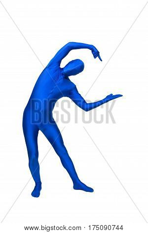 Mysterious Blue Man In Morphsuit