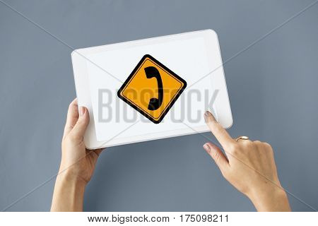 Phone Call Communication Contact Sign