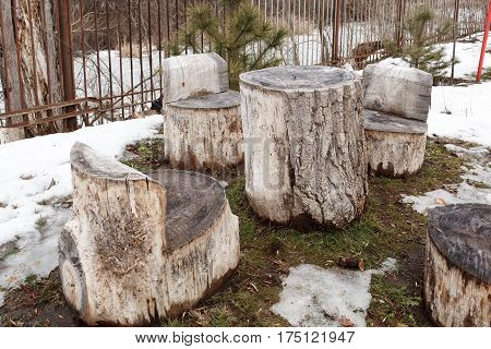 Self-made Wooden Furniture On The Street
