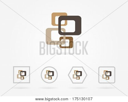 Modern icon design logo element with business card template. Best for identity and logotypes.