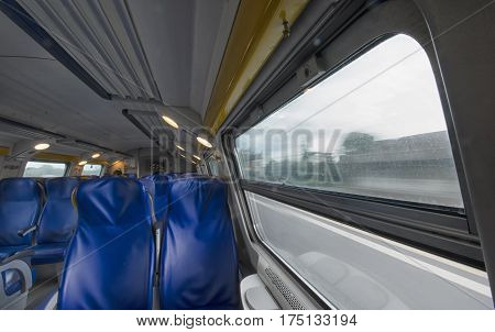 Perspective of a passenger of the train