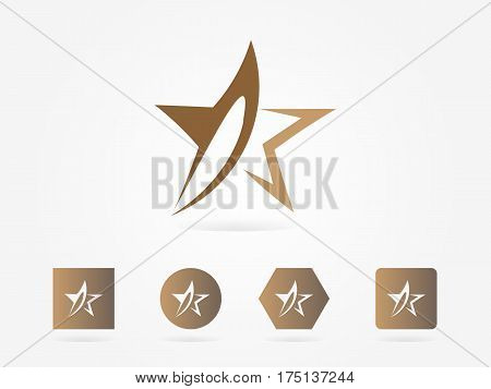 Abstract star logo icon design template elements