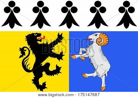 Flag of Finistere is a department of France in the extreme west of Brittany