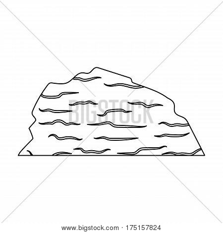 Sandy ceremony in wild west .Mountains of sand.Mountains in the desert.Different mountains single icon in outline style vector symbol stock web illustration.