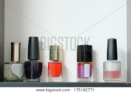 Set of bottels with nail polish