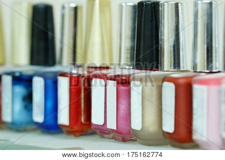 Set of bottels with nail polish