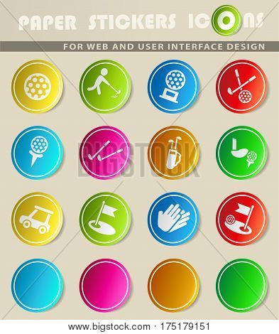 Golf simply symbol for web icons and user interface