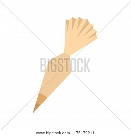 Cooking bag with nozzle icon in flat style isolated on white background vector illustration