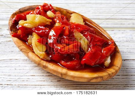 red pepper and cod fish esgarraet tapas from Spain