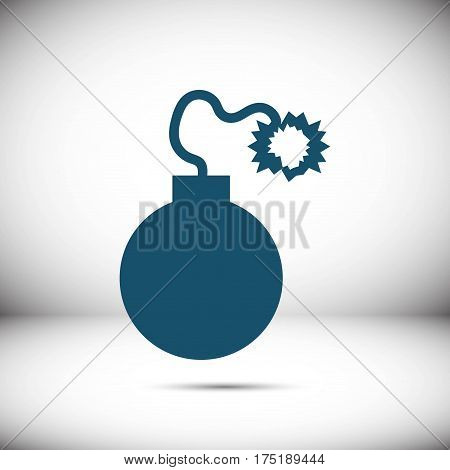 bomb icon stock vector illustration flat design