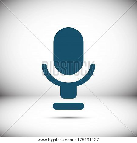 Microphone icon stock vector illustration flat design