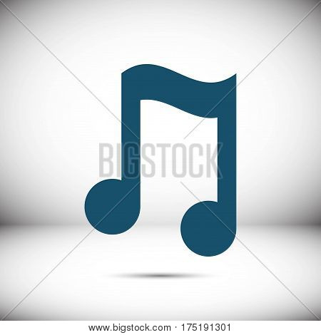 Music note icon stock vector illustration flat design