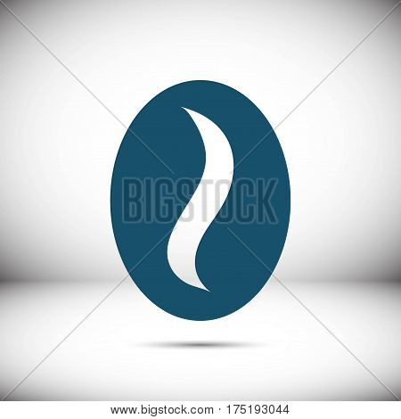 Coffee beans icon  stock vector illustration flat design