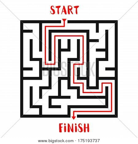 Maze Game Solution Vector & Photo (Free Trial) | Bigstock