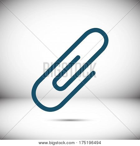 paper clip icon stock vector illustration flat design