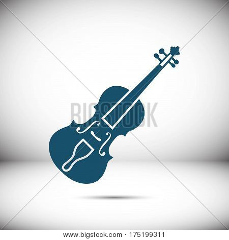 Violin icon stock vector illustration flat design