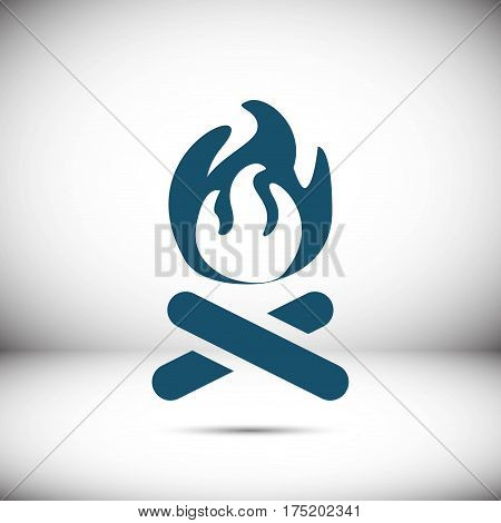 fire icon stock vector illustration flat design