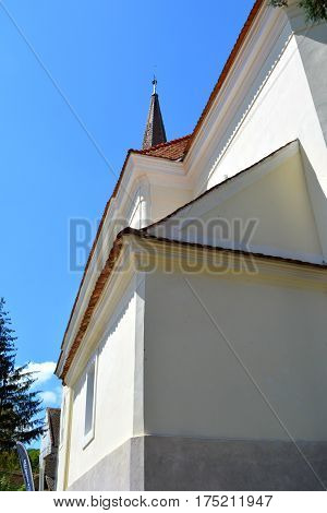 Fortified medieval saxon church in the village Crit-Kreutz, Transylvania, Romania