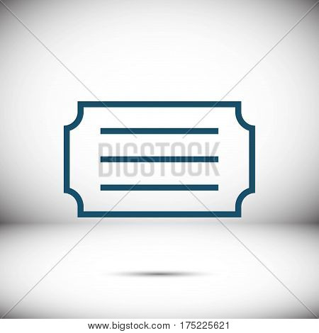 ticket icon stock vector illustration flat design