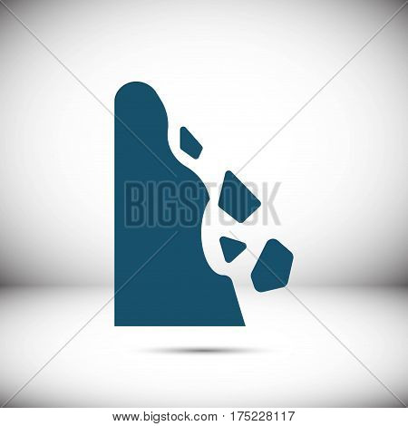 rockfall icon stock vector illustration flat design