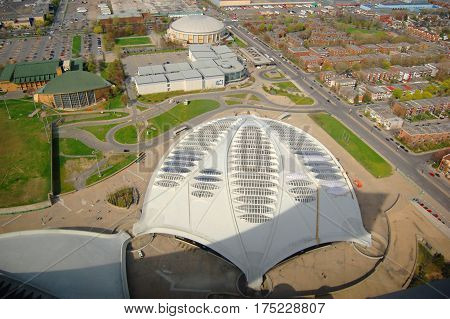 MONTREAL - MAY. 4, 2009: Biodome in Montreal Olympic Park, Montreal, Quebec, Canada. Montreal Olympic Park is the site of the 1976 Summer Olympic Games.