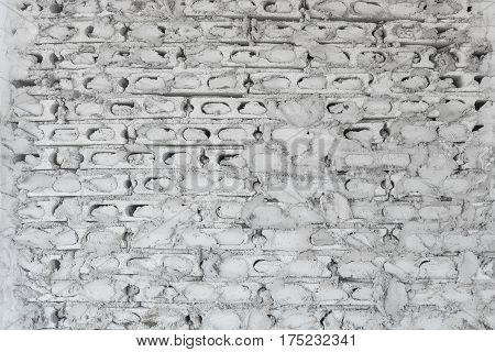 Uncompleted Grey Concrete Brick Wall