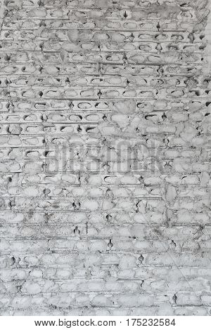 Uncompleted Grey Concrete Brick Wall