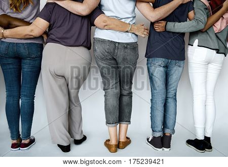 Diverse Group of People Together Studio Portrait