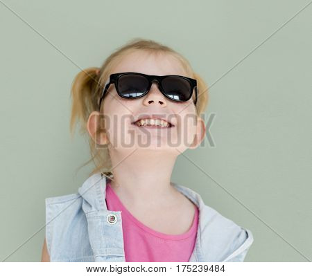 Little GIrl Smiling Happiness Playful Twintail Hairstyle concept