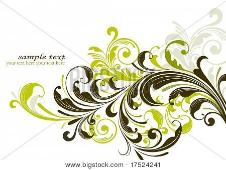 Fondo de decoración floral Grunge