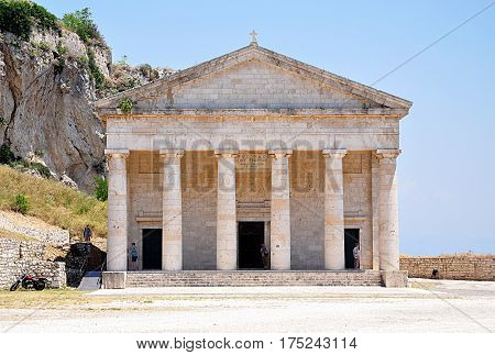 old antique palace, the town of Corfu, Greece, Europe