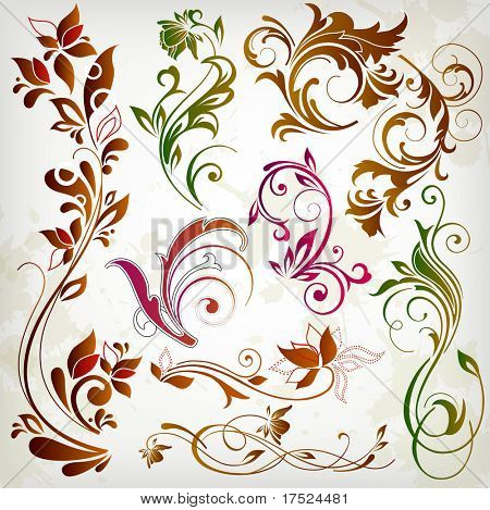 elementi di design floreale