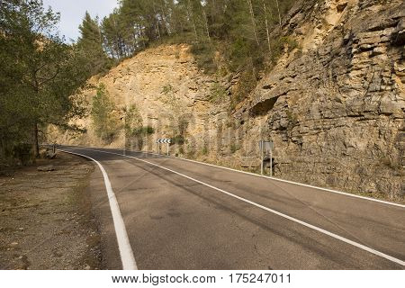 Landscape around Ludiente in Castellon in Spain