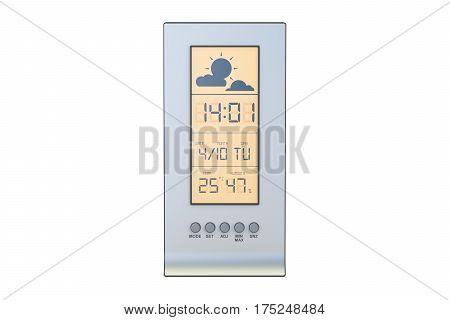 weather station closeup 3D rendering isolated on white background