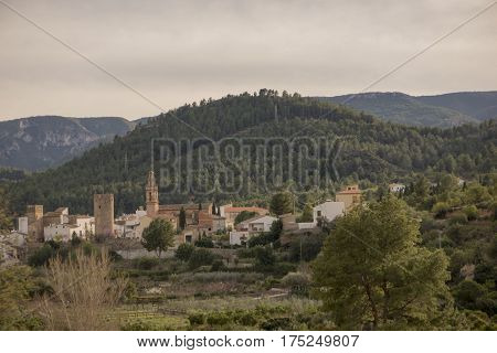 Landscape around Argelita in Castellon in Spain