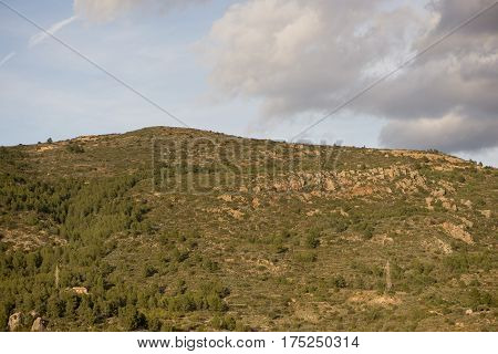 Landscape around Argelita in Castellon in Spain