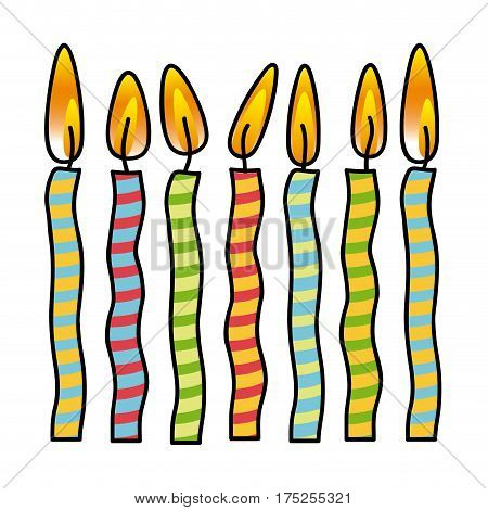 color canddles party icon, vector illustraction design image