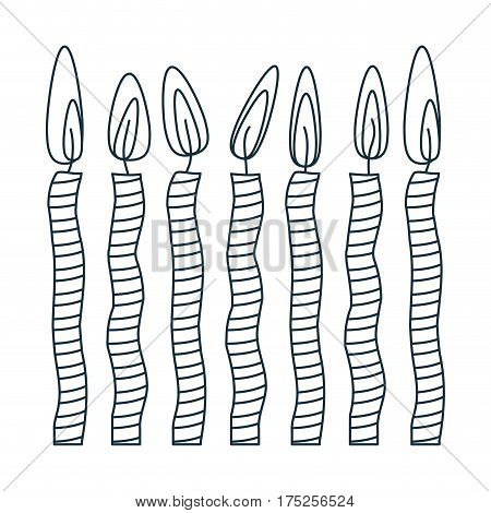 figure canddles party icon, vector illustraction design image