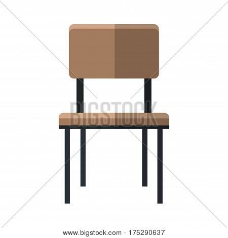 chair icon over white background. colorful design. vecotr illustration