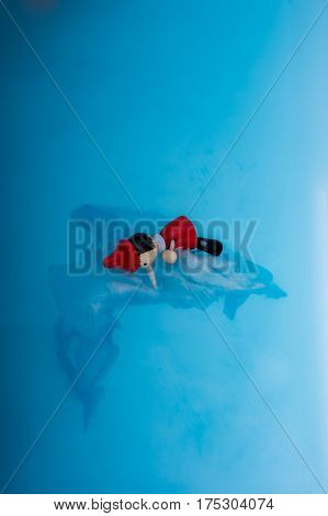 Wodden Puppet Pinocchio In Water