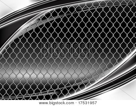 Wire mesh, black background 10eps