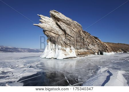 Baikal Lake , Ogoi Island. Winter Landscape