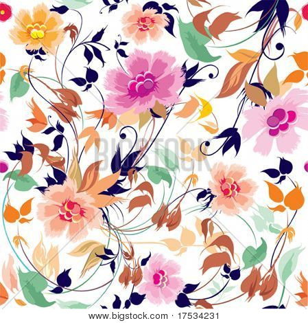 Elegance seamless floral pattern