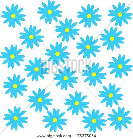 Blue flowers on white background.Vector illustration. Eps10