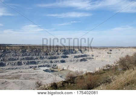 part of quarry on the booty of stone