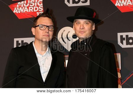 LOS ANGELES - MAR 5:  Blink-182, Mark Hoppus, Matt Skiba at the 2017 iHeart Music Awards at Forum on March 5, 2017 in Los Angeles, CA