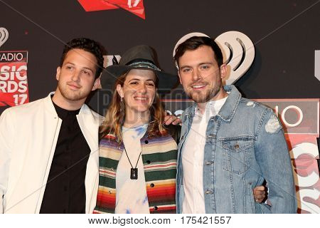 LOS ANGELES - MAR 5:  Pete Nappi, Samantha Ronson, Ethan Thompson, Ocean Park Standoff at the 2017 iHeart Music Awards at Forum on March 5, 2017 in Los Angeles, CA